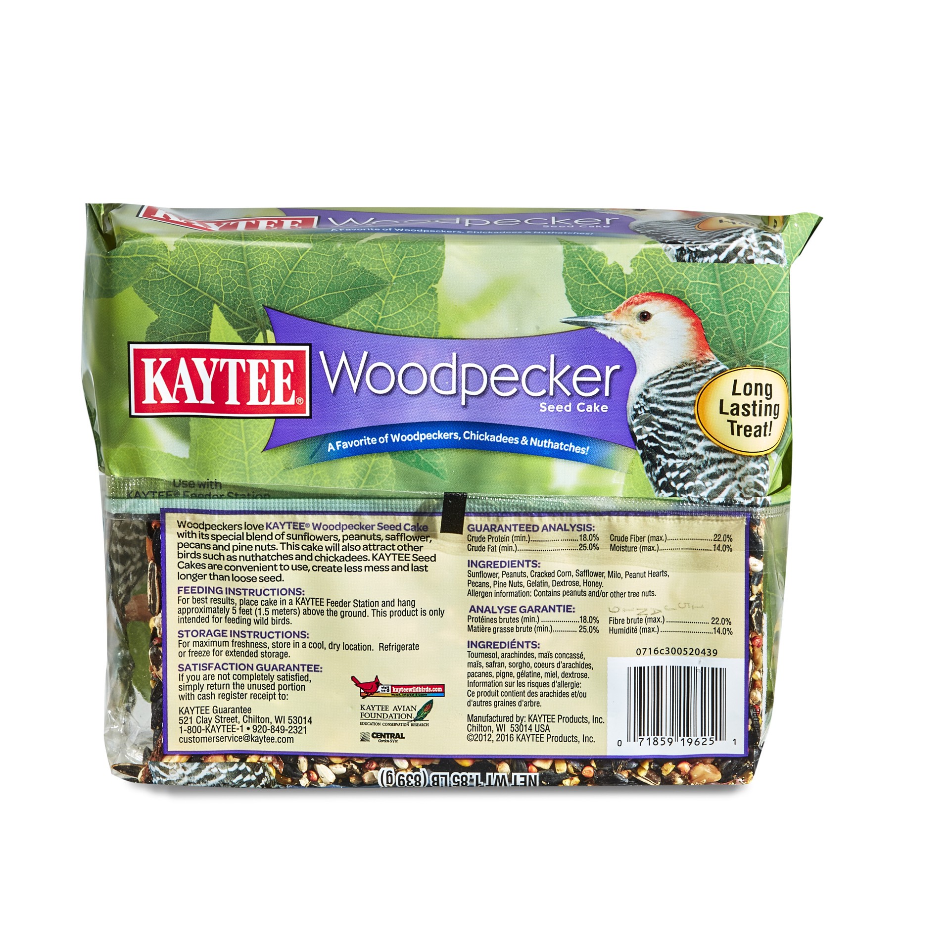 slide 4 of 7, Kaytee Woodpecker Seed Cake with Premium Ingredients, 1.85 Pounds, 1 ct