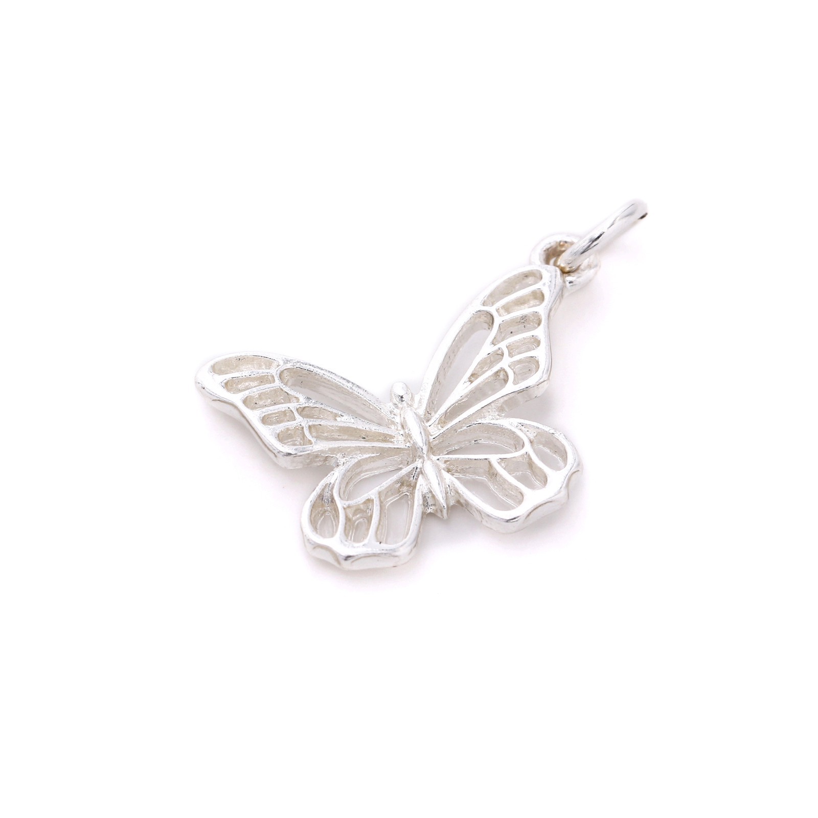 slide 4 of 4, Charmalong Silver Plated Butterfly Charm By Bead Landing, 0.9 in x 0.65 in x 0.2 in