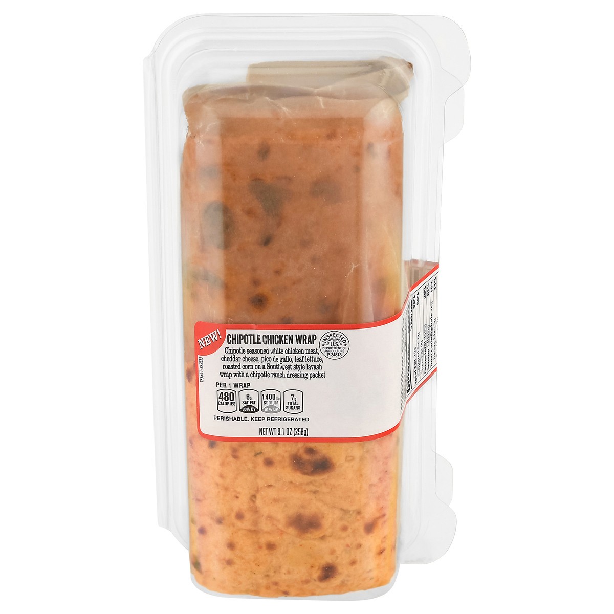 slide 1 of 13, Taylor Farms Chipotle Chicken Wrap 9.1 oz, 9.1 oz