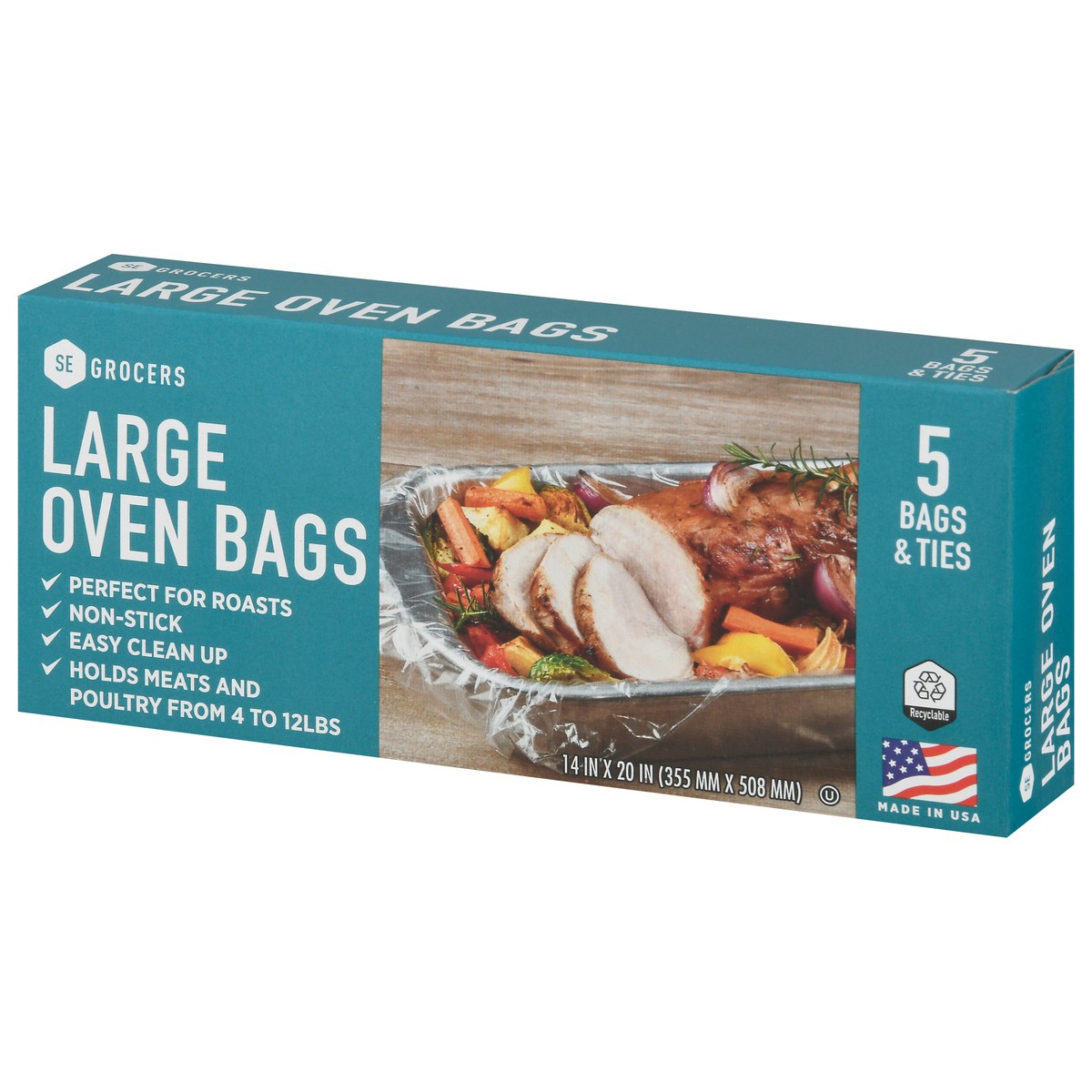 slide 4 of 12, SE Grocers Large Oven Bags, 5 ct