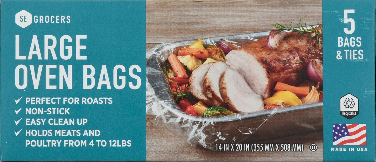 slide 3 of 12, SE Grocers Large Oven Bags, 5 ct