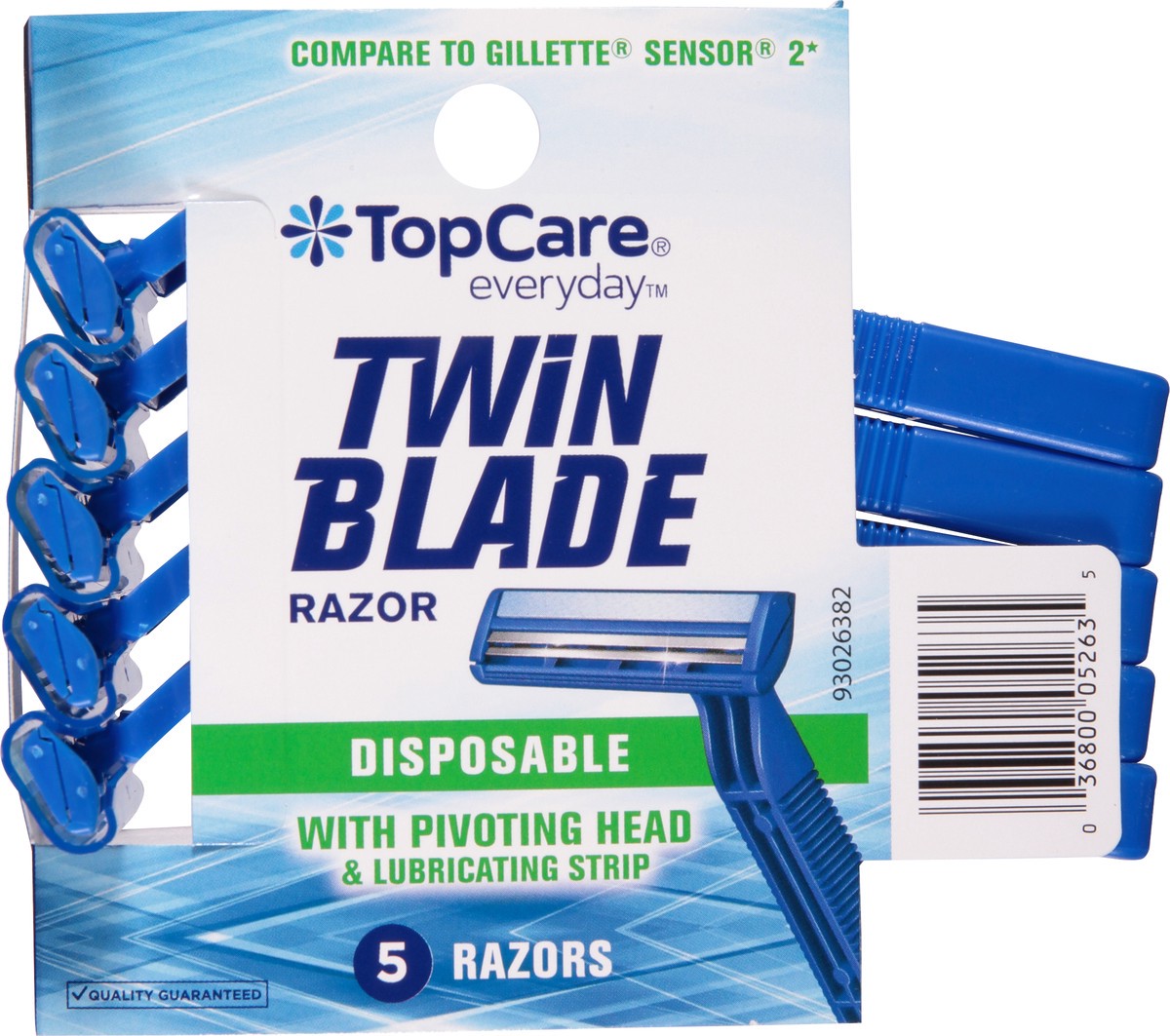 slide 9 of 12, TopCare Everyday Twin Blade Disposable Razors 5 ea, 5 ct