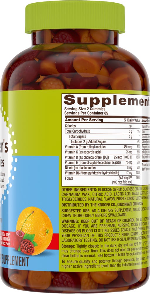 slide 3 of 6, Kroger Women's Daily Multivitamin Gummies, 170 ct