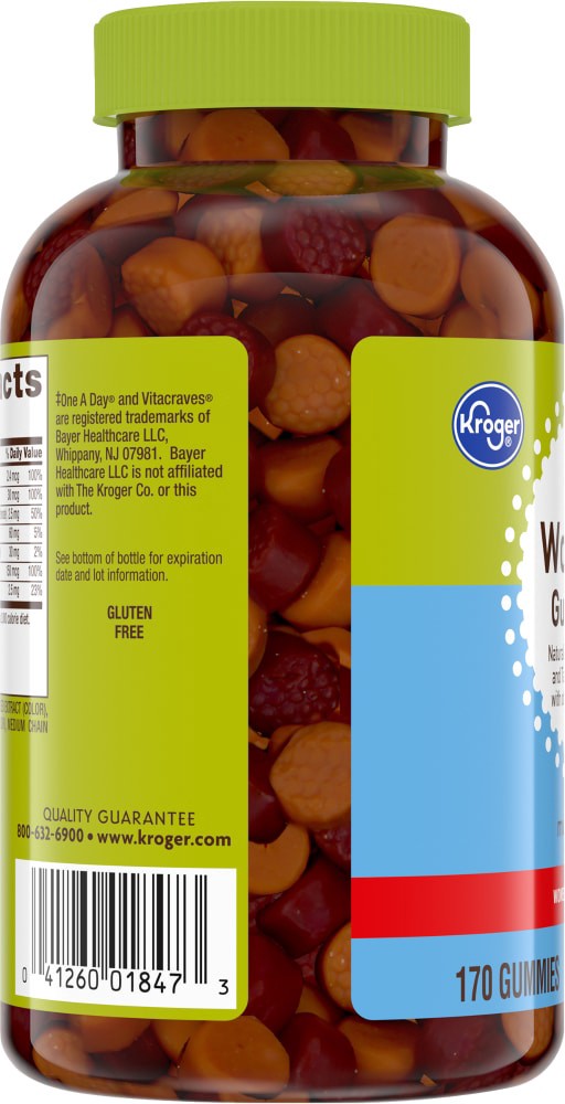 slide 4 of 6, Kroger Women's Daily Multivitamin Gummies, 170 ct