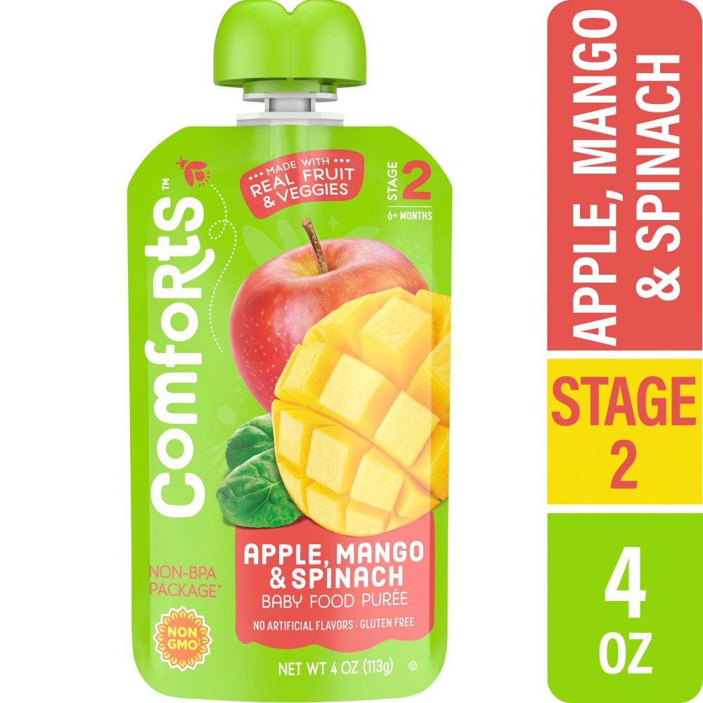slide 1 of 3, Comforts Baby Food Puree 4 oz, 4 oz