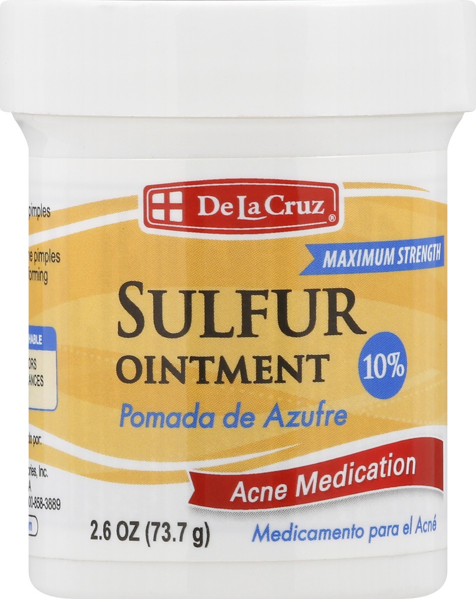 slide 1 of 11, De la Cruz Maximum Strength Sulfur Ointment 2.6 oz, 2.6 oz