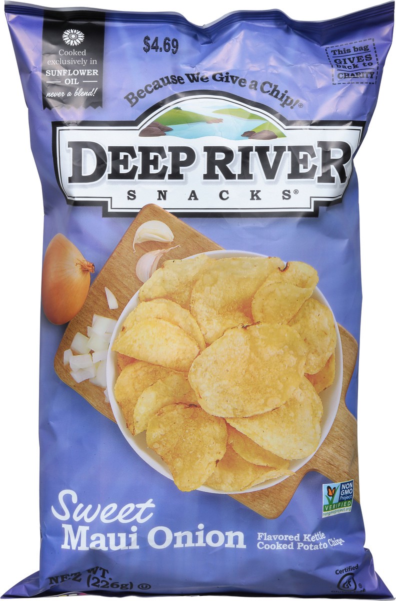 slide 14 of 14, Deep River Snacks Kettle Cooked Sweet Maui Onion Flavored Potato Chips 8 oz, 8 oz