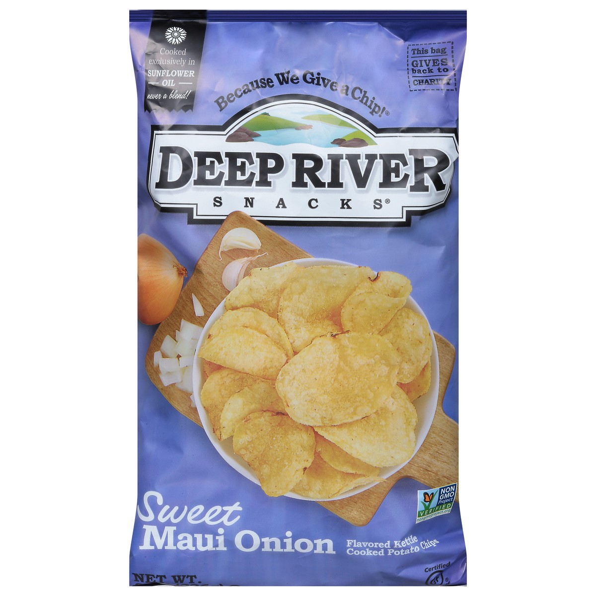 slide 1 of 14, Deep River Snacks Kettle Cooked Sweet Maui Onion Flavored Potato Chips 8 oz, 8 oz