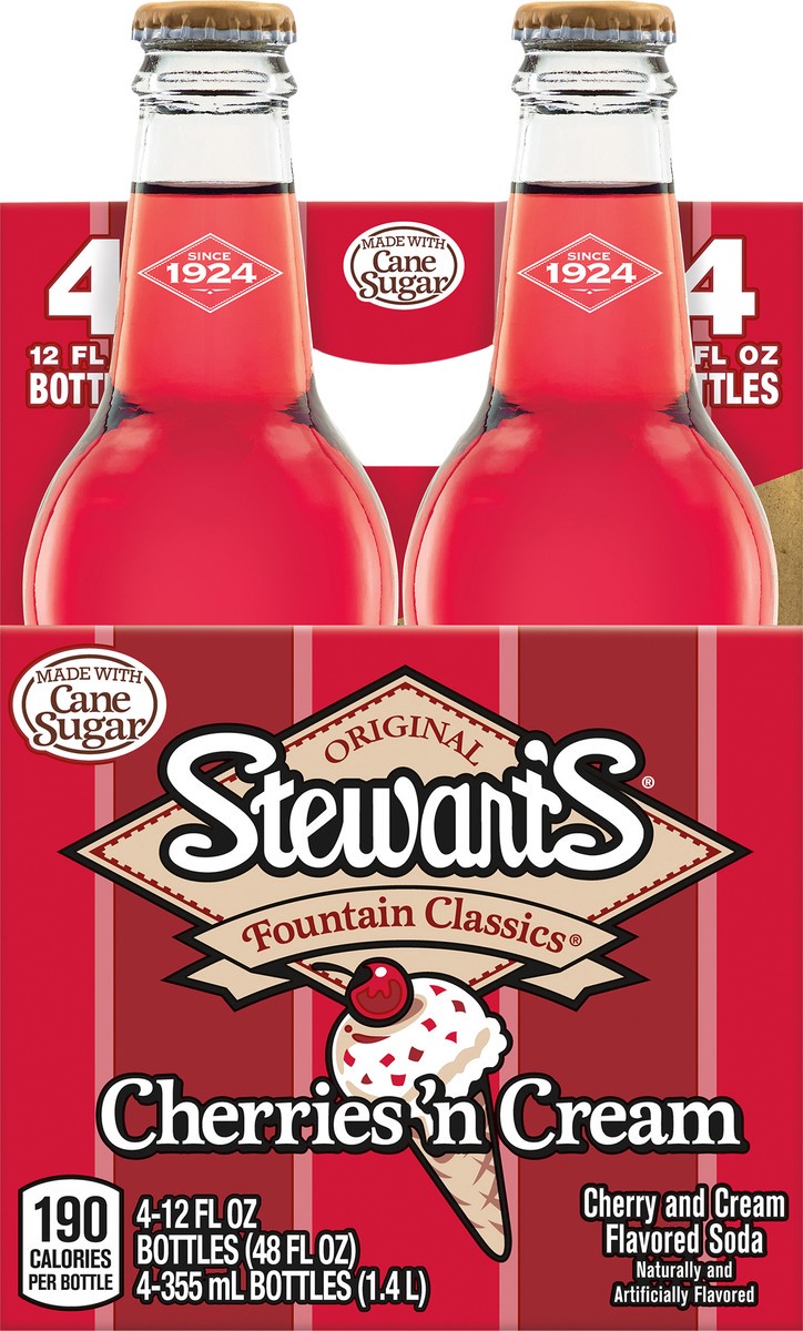 slide 7 of 9, Stewart's Cherries & Cream Soda, 12 oz