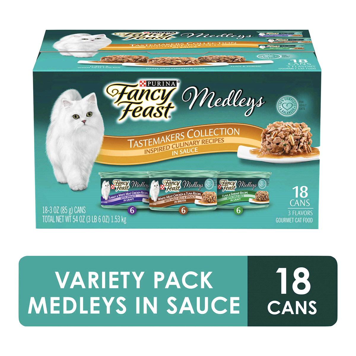 slide 1 of 1, Purina Fancy Feast Elegant Medleys Cat Food, 18 ct; 3 oz