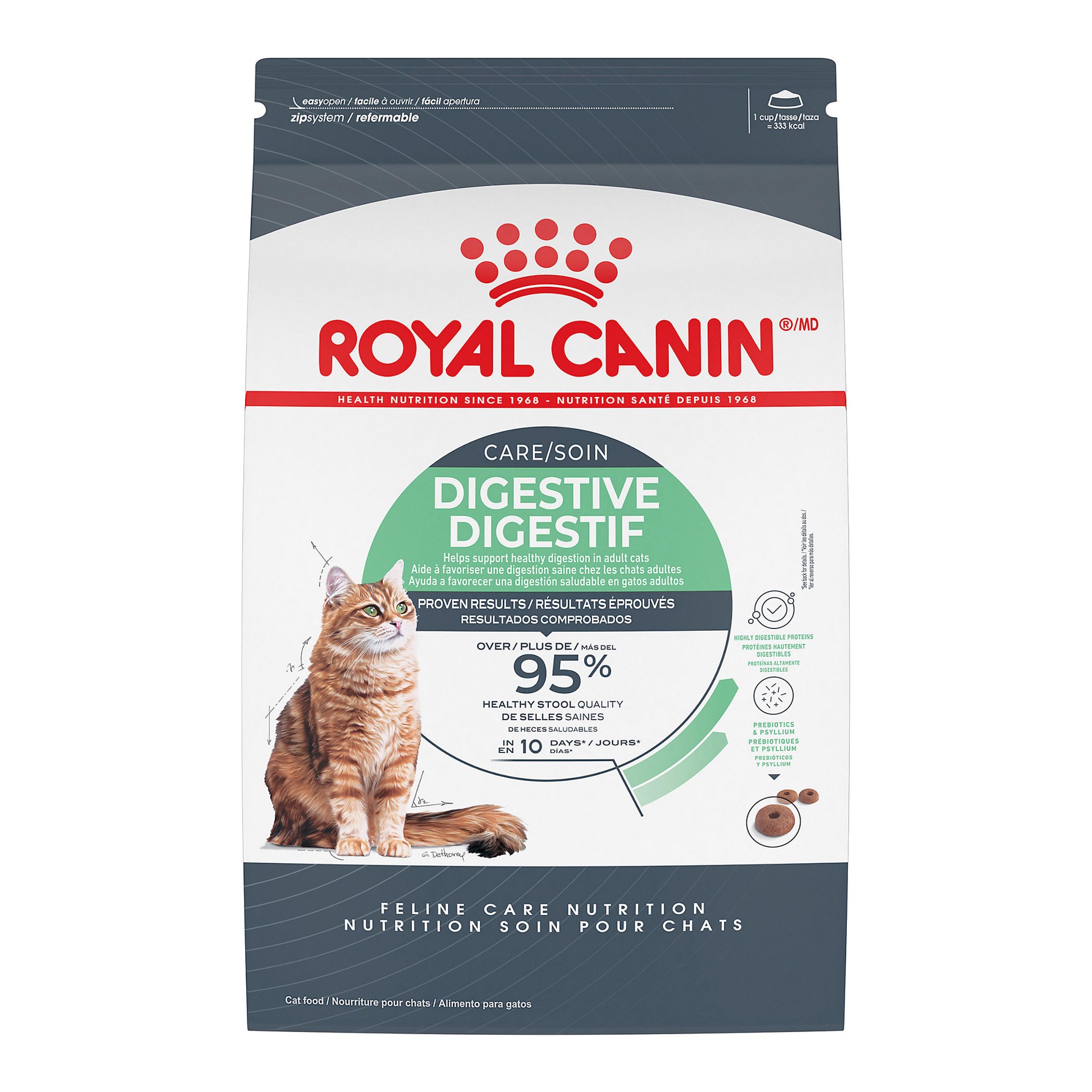 slide 1 of 9, Royal Canin Feline Care Nutrition DiGestive Care Adult Dry Cat Food, 6 lb