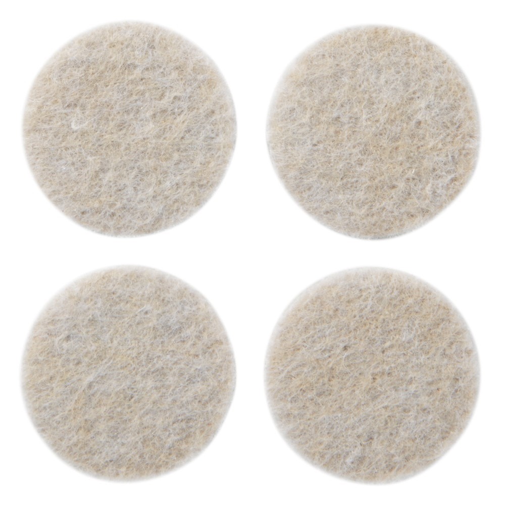 slide 3 of 5, Scotch Felt Pads, Beige, Round, 16 ct; 1 in