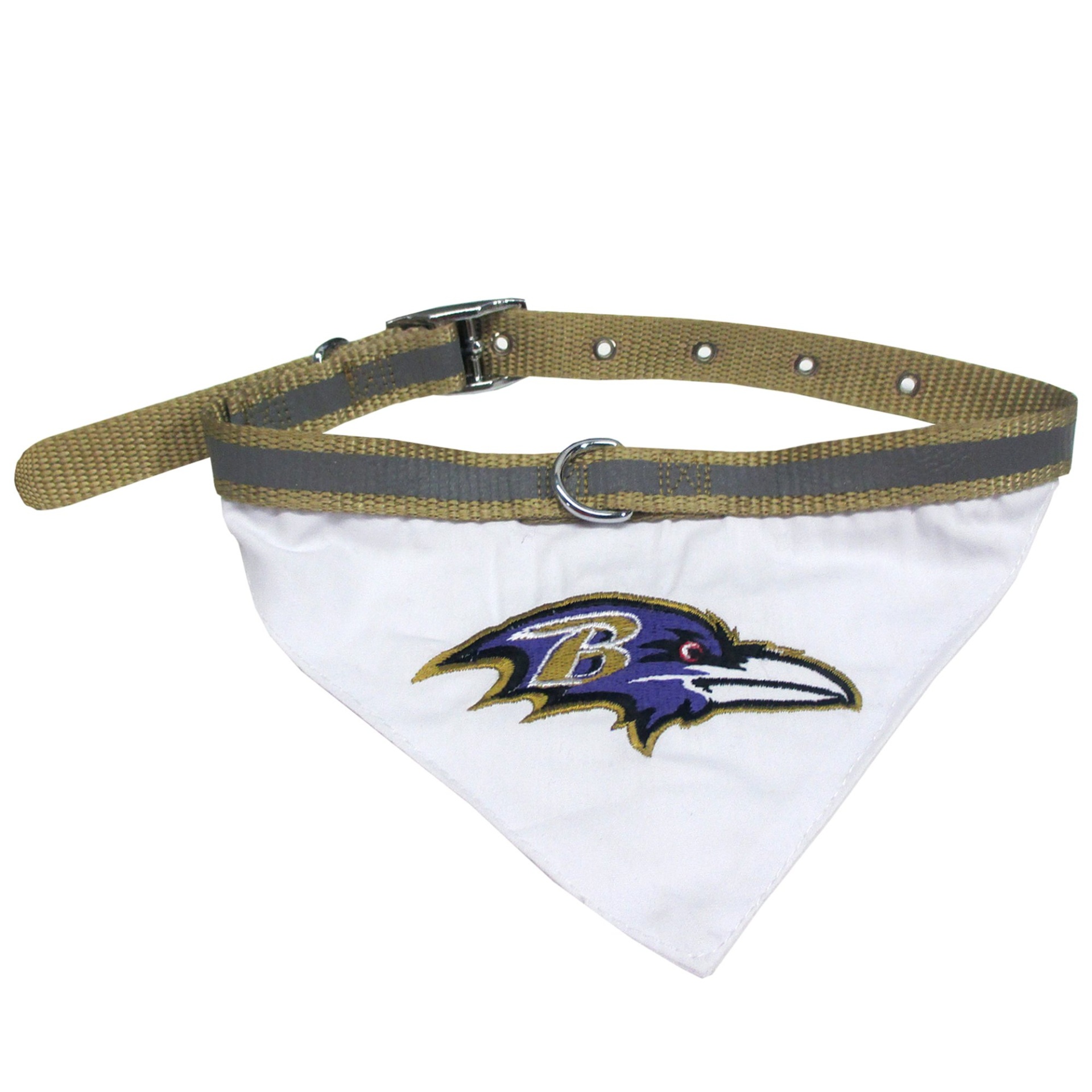 slide 1 of 1, Pets First Baltimore Ravens Collar Bandana, MED