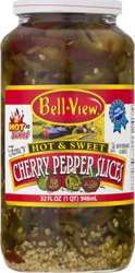 Bell-View Hot & Sweet Cherry Pepper Slices - 32 oz