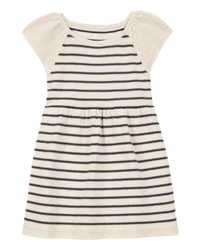 Oshkosh Toddler Striped Sweater Dress Cream Stripes 3T