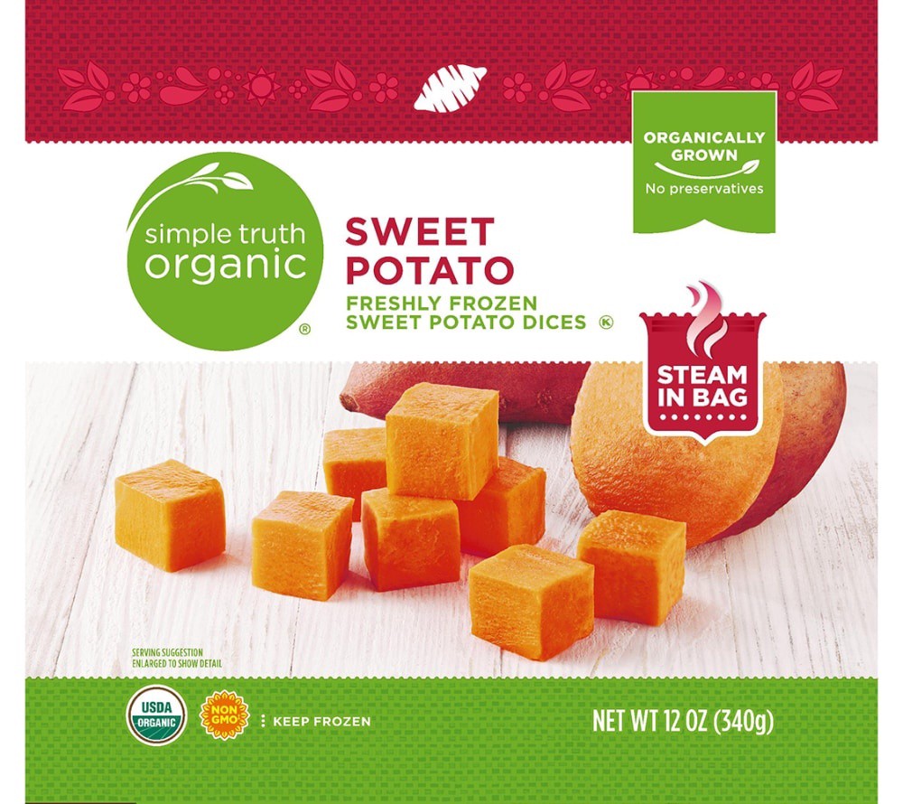 slide 1 of 1, Simple Truth Organic Frozen Sweet Potato Dices, 12 oz