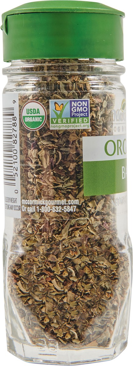 slide 4 of 9, McCormick Gourmet Organic Basil Leaves, 0.55 oz, 0.55 oz