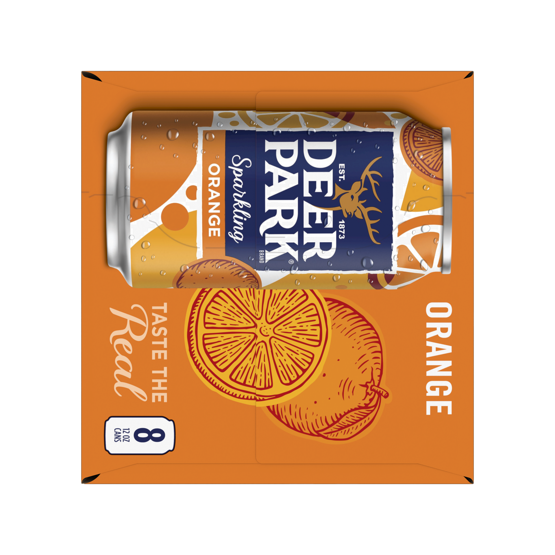 slide 3 of 5, Deer Park Sparkling Water, Orange- 12 oz, 8 ct; 12 fl oz