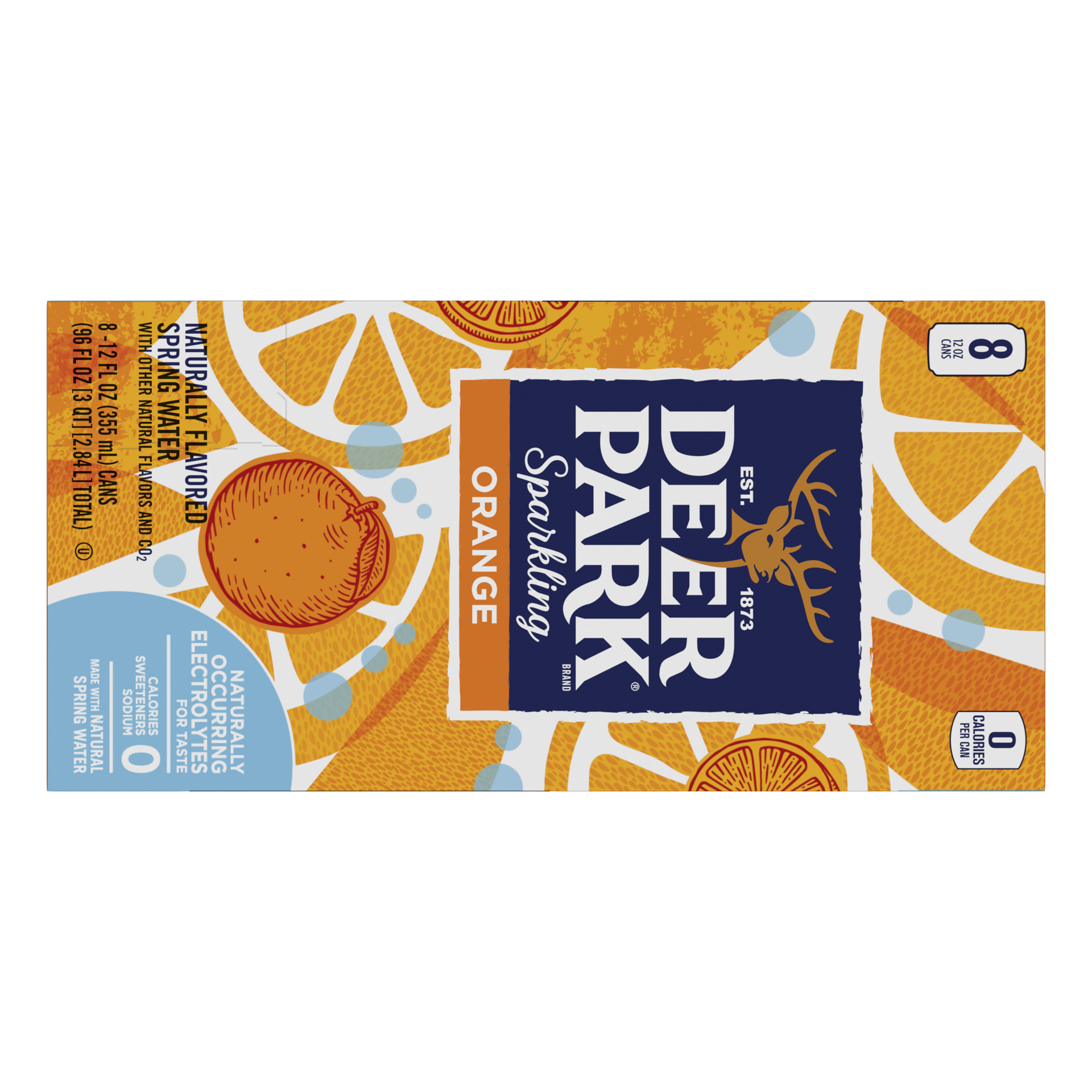 slide 1 of 5, Deer Park Sparkling Water, Orange- 12 oz, 8 ct; 12 fl oz