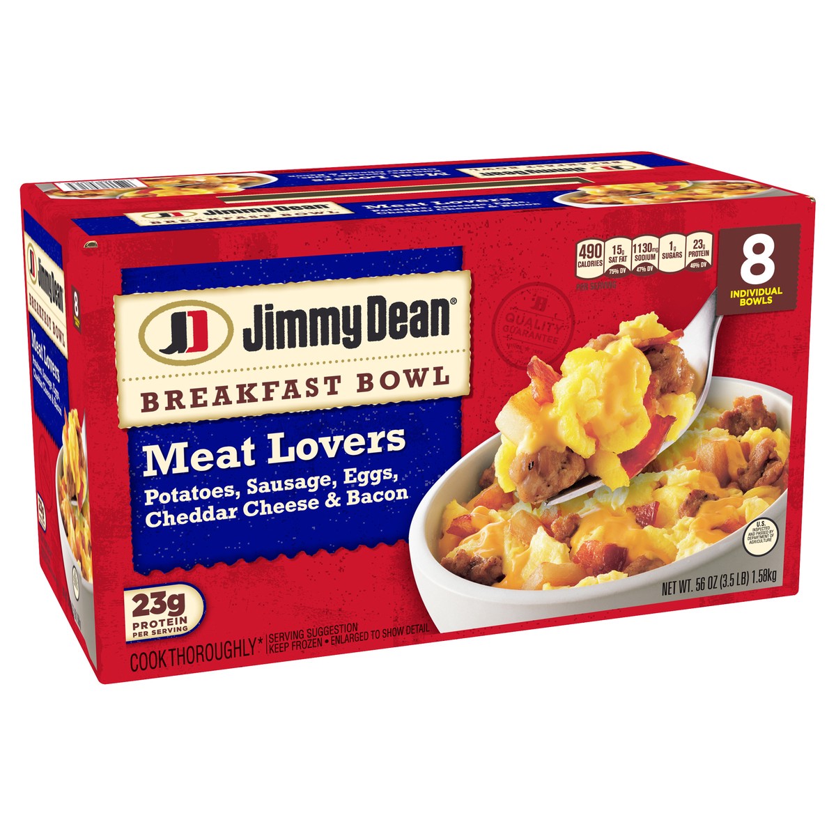 slide 1 of 12, Jimmy Dean Meat Lovers Breakfast Bowl, 3.5 lb