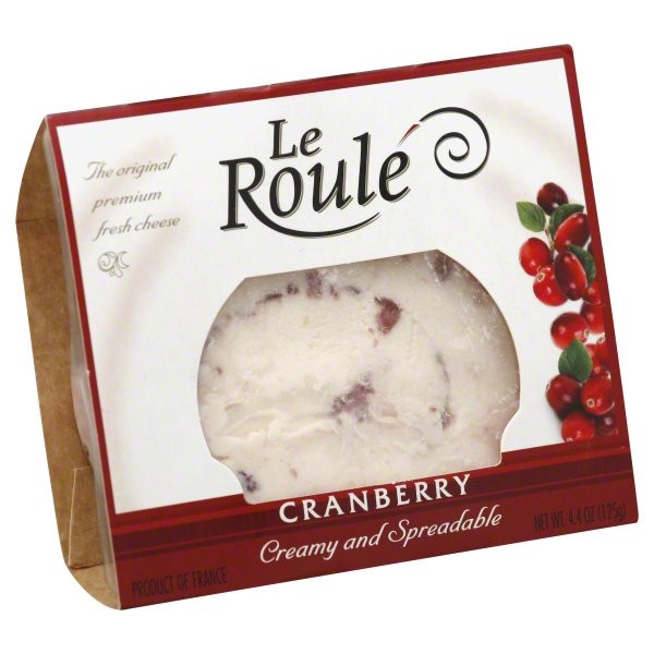 slide 1 of 4, Le Roulé Cheese - Le Roule With Cranberry - Slice, 4.4 oz