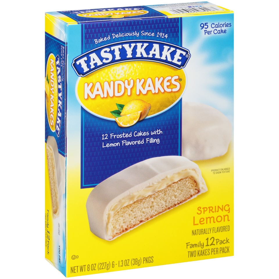 slide 1 of 1, Tastykake Kandy Kakes Spring Lemon Cakes, 6 ct; 8 oz
