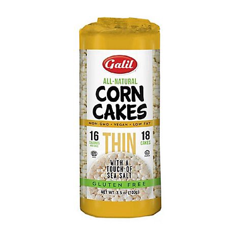 slide 1 of 1, Galil Gluten Free Thin Corn Cakes With Sea Salt, 3.5 oz