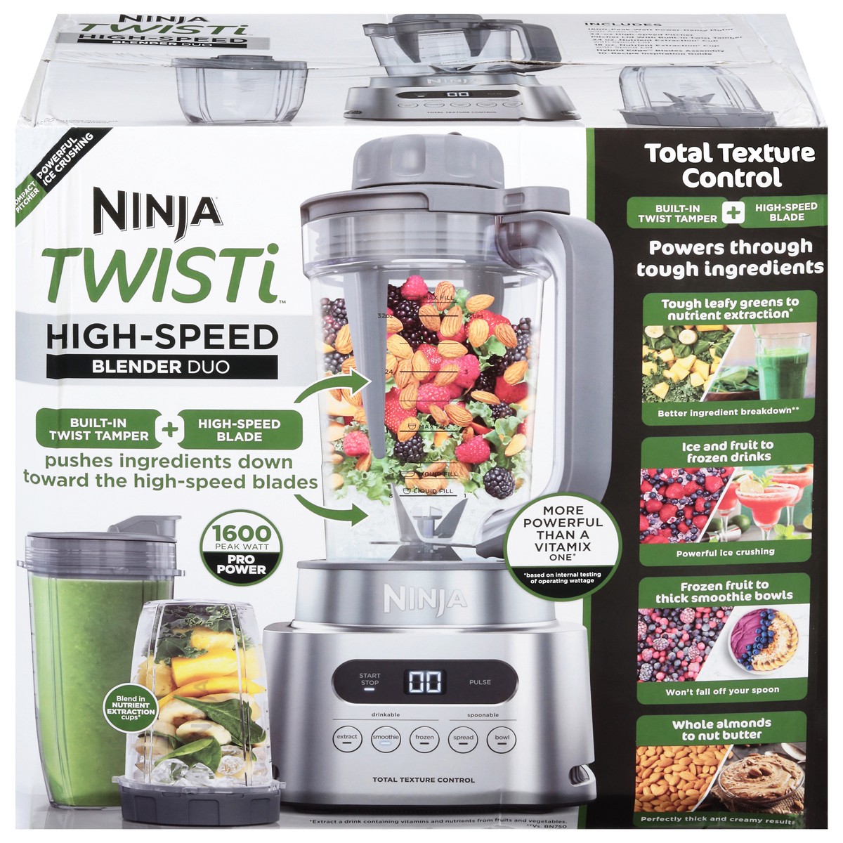 slide 1 of 21, Ninja Twisti High Speed Blender In Platinum, 1 ct