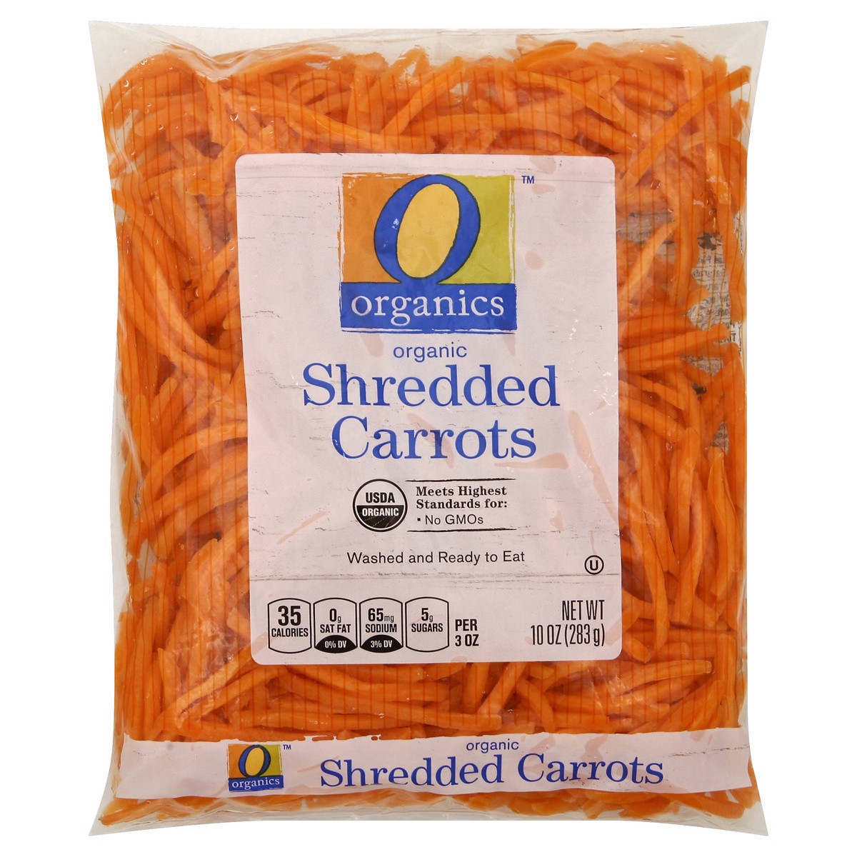 slide 1 of 9, O Organics Organic Carrots Shredded, 10 oz
