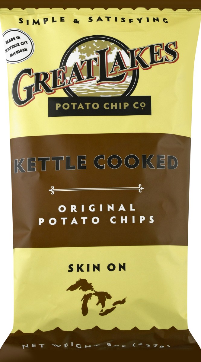 slide 6 of 9, Great Lakes Potato Chip Kettle Cooked Original Potato Chips 8 oz, 8 oz