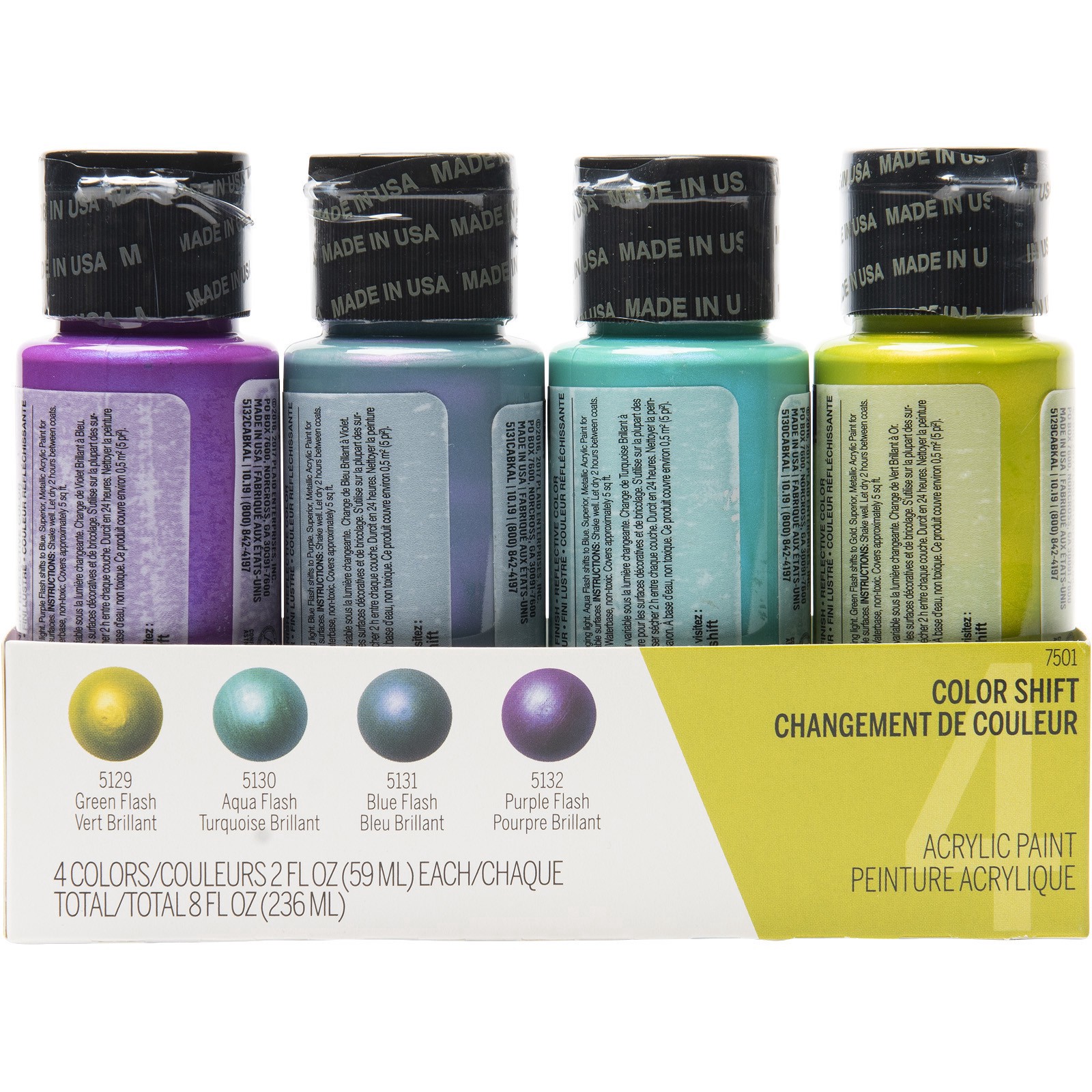 slide 3 of 6, Folkart Color Shift Acrylic Paint, 2 fl oz