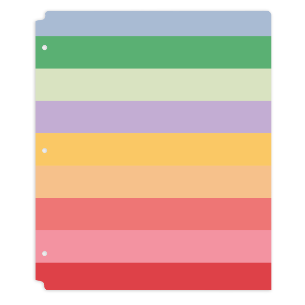 slide 1 of 1, Office Depot Brand Fashion 2-Pocket Poly Folder, 8-1/2'' X 11'', Multicolor Stripes, 1 ct