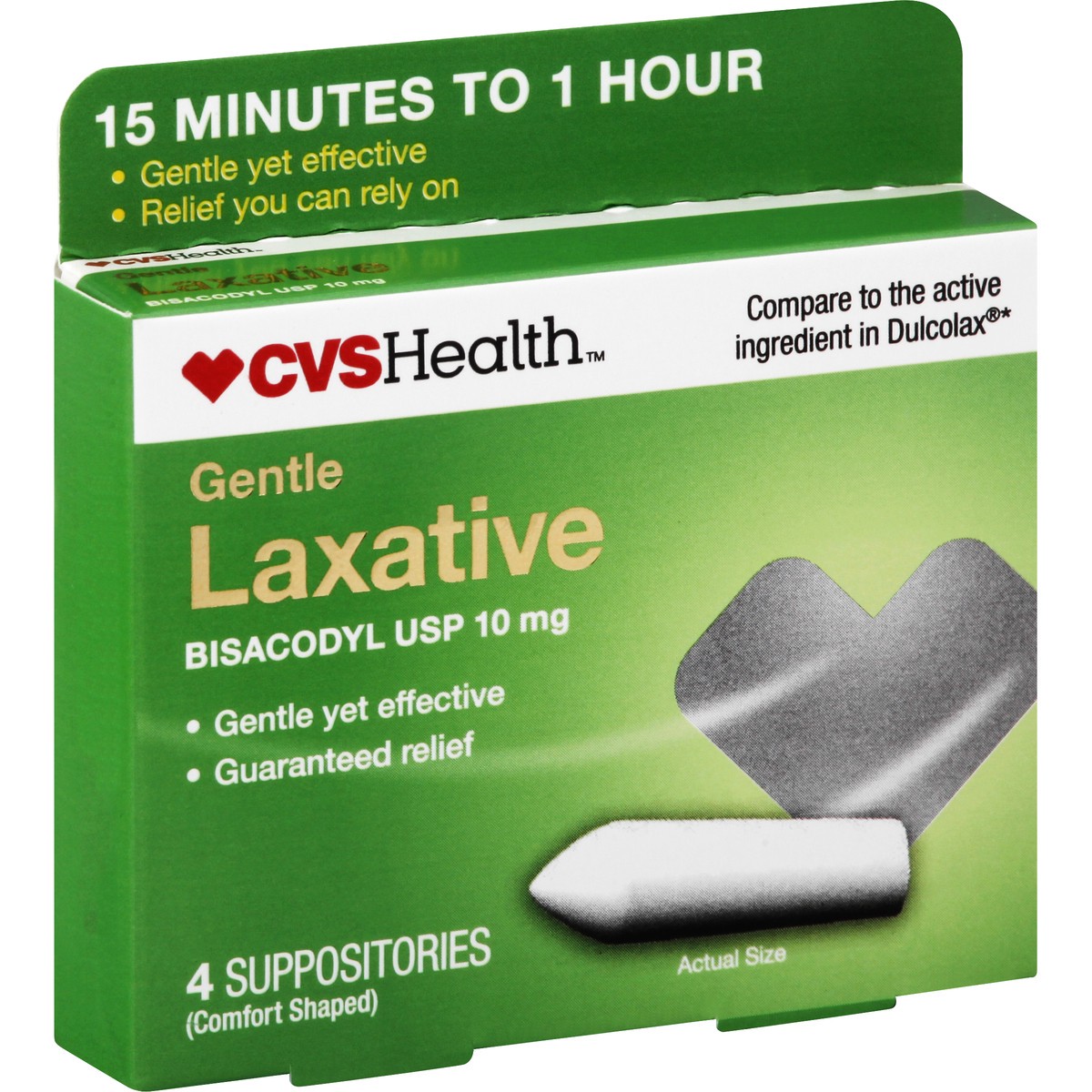 slide 4 of 12, CVS Health Gentle Laxative Suppositories, 4 Ct, 4 ct; 10 mg