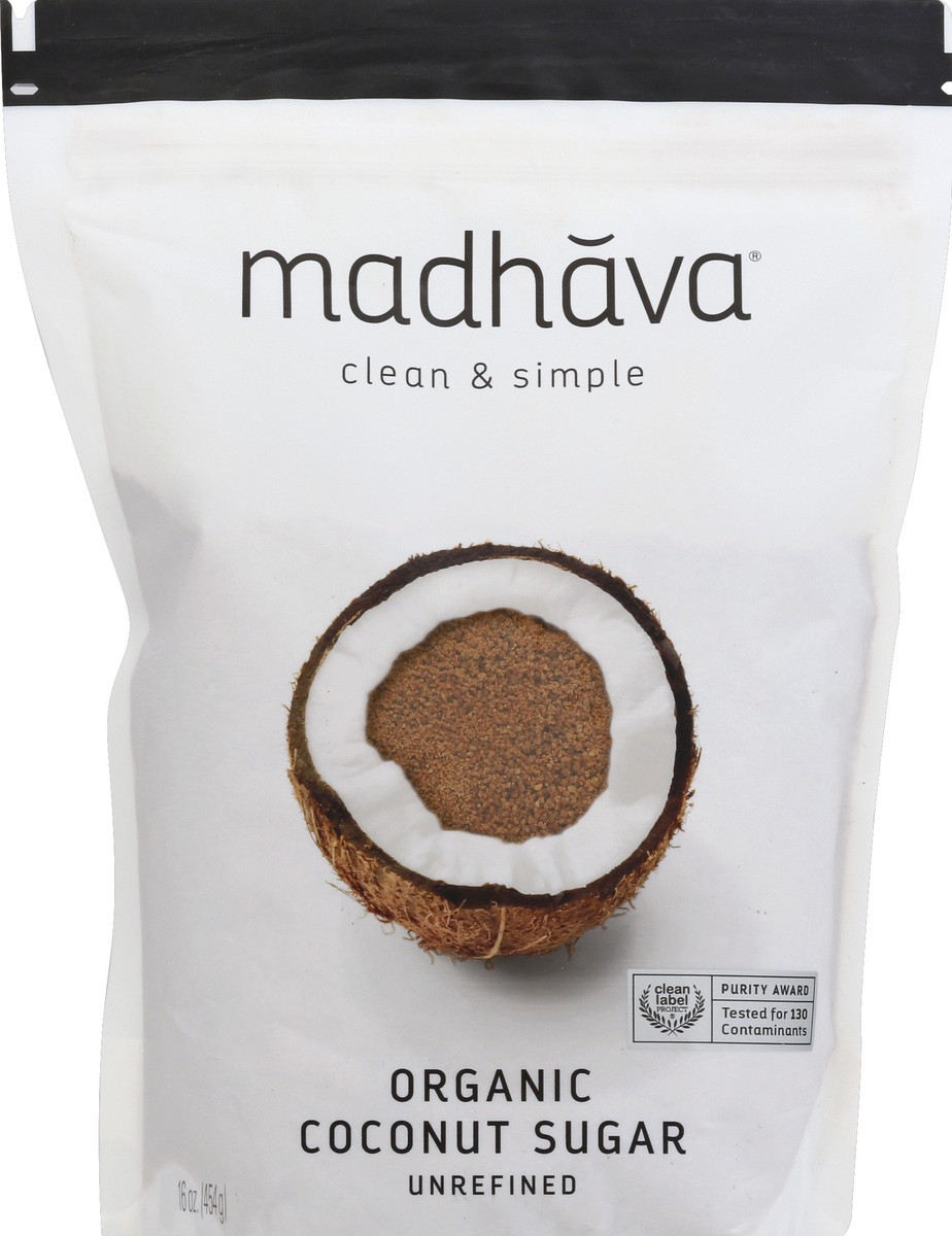 slide 5 of 7, Madhava Organic Coconut Sugar, 16 oz
