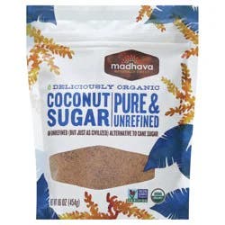 Madhava Organic Unrefined Coconut Sugar 16 oz