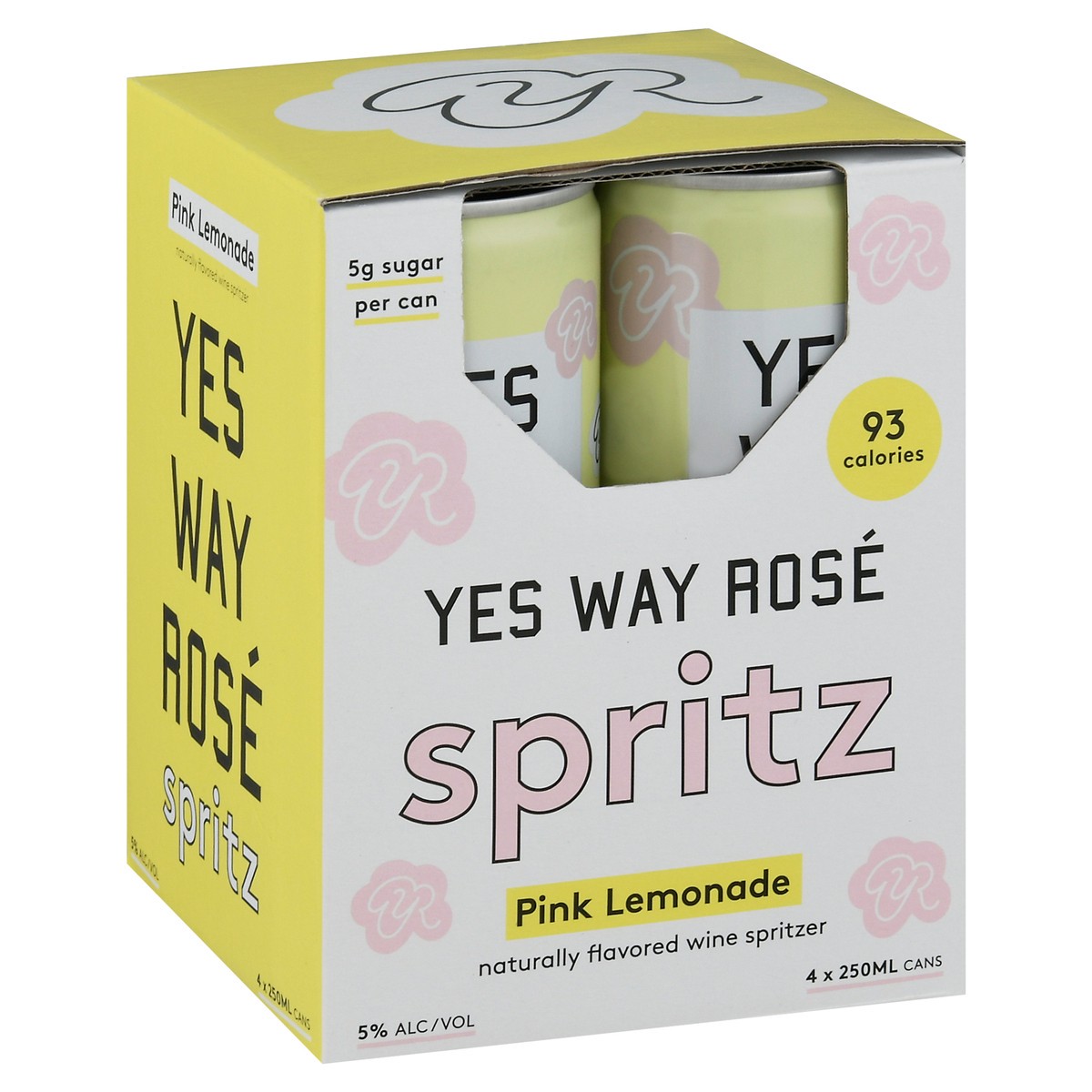 slide 1 of 4, Yes Way Rose Pink Lemonade Spritz 4 - 250 ml Cans, 4 ct