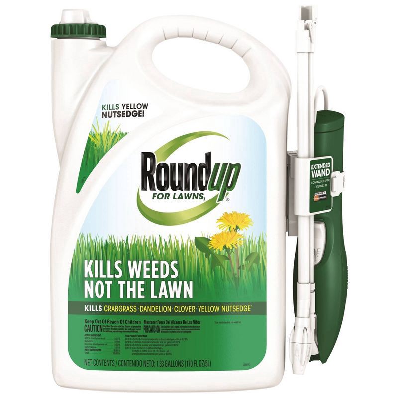 slide 1 of 1, Roundup For Lawns Northern Herbicide With Wand - 1.33 gal, 1.33 gal