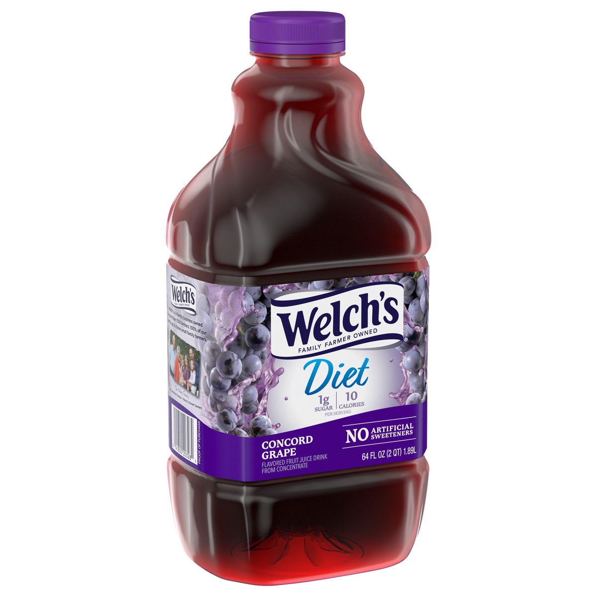 slide 2 of 5, Welch's Diet Concord Grape Juice Drink, 64 fl oz Bottle, 64 fl oz