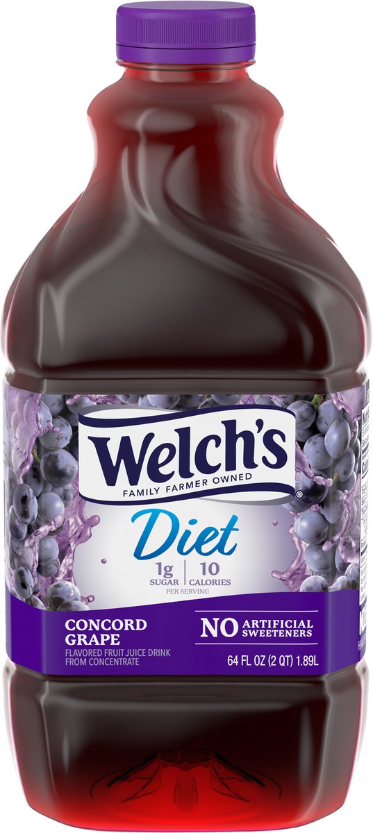 slide 4 of 5, Welch's Diet Concord Grape Juice Drink, 64 fl oz Bottle, 64 fl oz