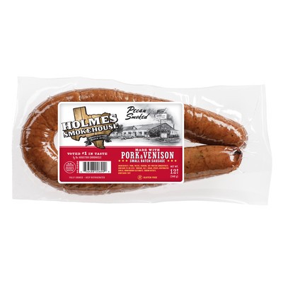 slide 1 of 1, Holmes Smokehouse Pecan Smoked Pork & Venison Sausage, 1 ct