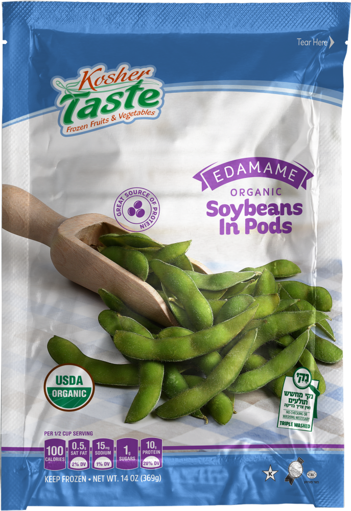 slide 1 of 1, Kosher Taste Organic Edamame, 14 oz