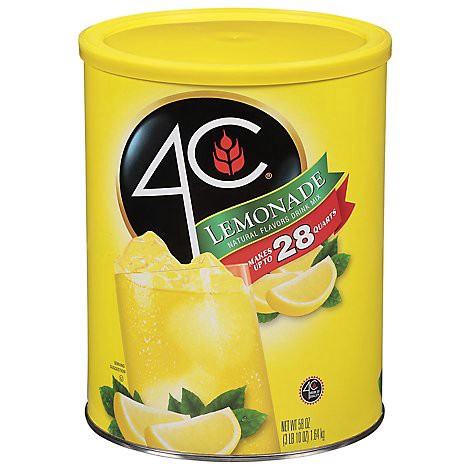 slide 1 of 1, 4c Foods Lemonade Drink Mix - 58 Oz, 58 oz