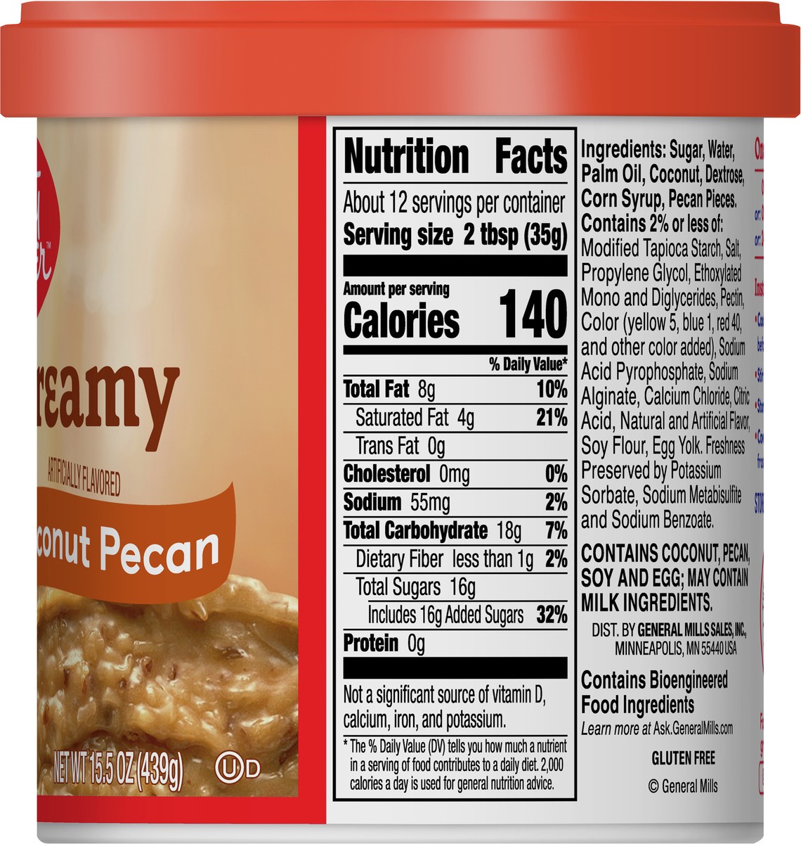 slide 6 of 9, Betty Crocker Gluten Free Rich & Creamy Coconut Pecan Frosting, 15.5 oz., 15.5 oz