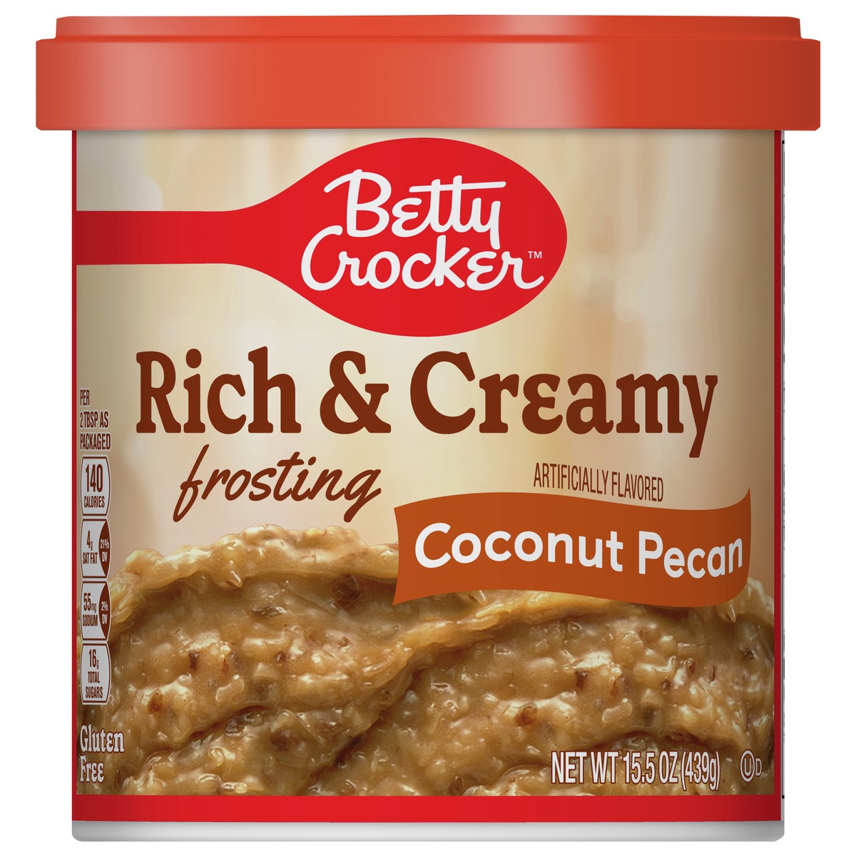 slide 1 of 9, Betty Crocker Gluten Free Rich & Creamy Coconut Pecan Frosting, 15.5 oz., 15.5 oz