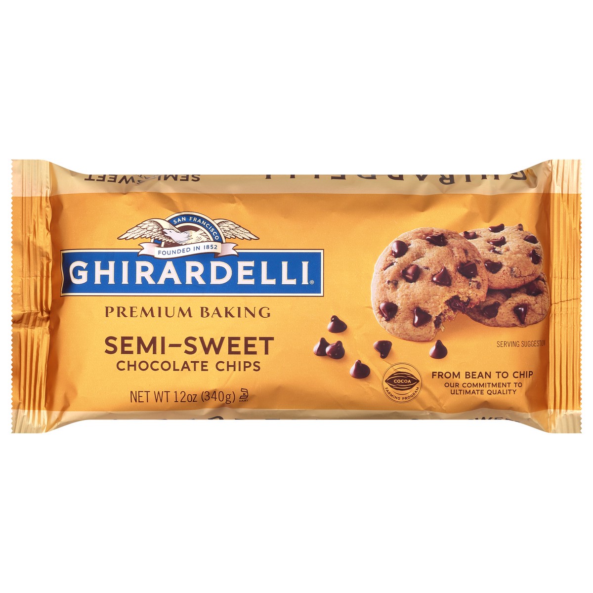 slide 1 of 1, Ghirardelli Semi-Sweet Chocolate Premium Baking Chips, 12 oz