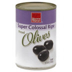 slide 1 of 1, Harris Teeter Pitted Olives - Ripe Super Colossal, 5.75 oz