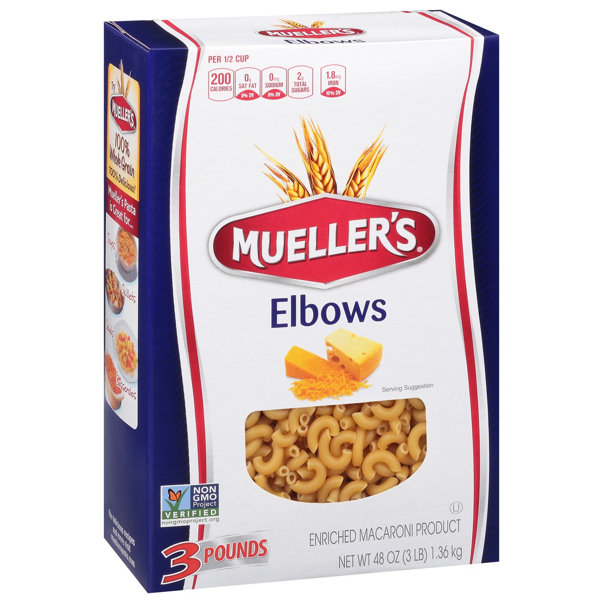 slide 12 of 14, Mueller's Elbows 48 oz, 48 oz