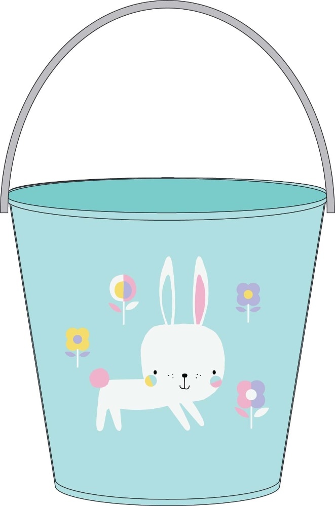 slide 1 of 1, Holiday Home Bunny Treat Bucket - Blue, 1 ct