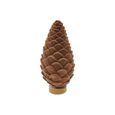 slide 1 of 1, 9.75" Light Brown Flocked Pinecone Tabletop Decor By Ashland, 9.75 in