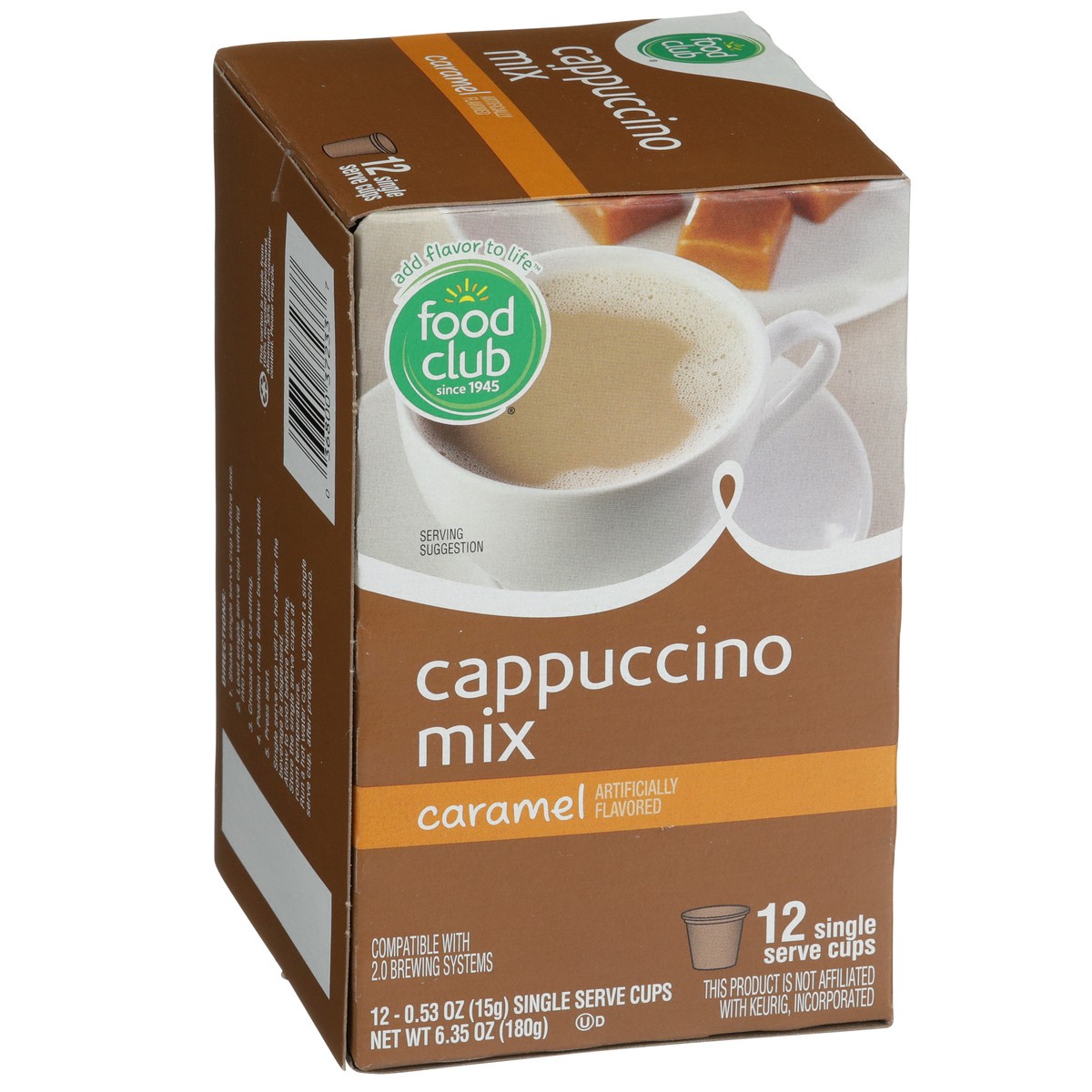 slide 6 of 9, Food Club Caramel Cappuccino Mix Single Serve Cups - 12 ct, 12 ct